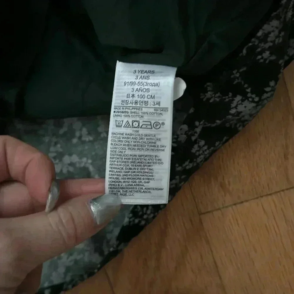 babyGap forest green corduroy dress 3T